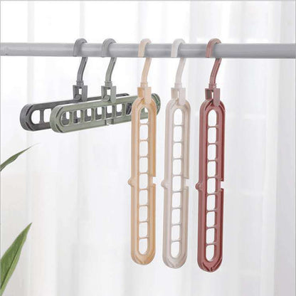 Douyin multifunctional hanger storage artifact nine-hole rotating folding magic space saving wardrobe drying household hook