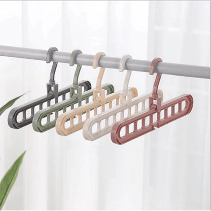 Douyin multifunctional hanger storage artifact nine-hole rotating folding magic space saving wardrobe drying household hook