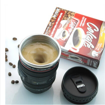 Creative SLR Camera Cup Stainless Steel Automatic Stirring Cup Retro Wind Lens Cup Couple Water Cup Teacher's Day Gift