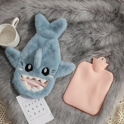 New cute plush plug-in water-filled hot water bottle, thickened explosion-proof PVC hot water bottle, removable and washable, ready for wholesale