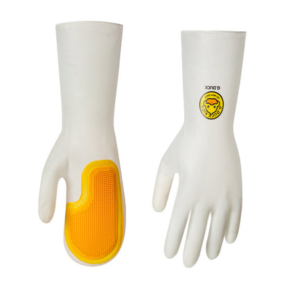 Kitchen Cleaning Magic Brush Dishwashing Gloves Non-slip Insulated Silicone Thickened Household Dishwashing Gloves Small Yellow Duck Gloves